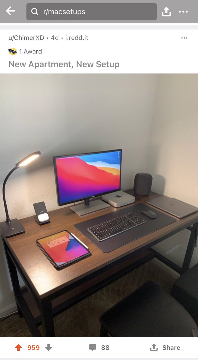 ChimerXD's tweet image. My setup actually got a lot of recognition on Reddit. Poggers