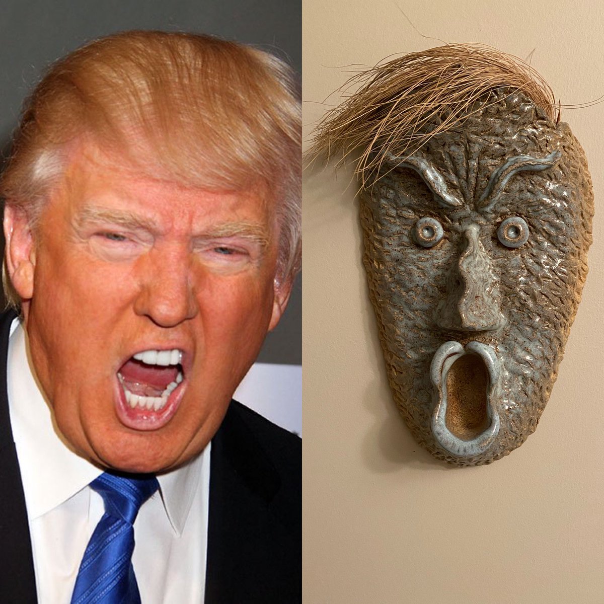 A mask in my moms bathroom, I can’t unsee #TrumpleThinSkin 😆
