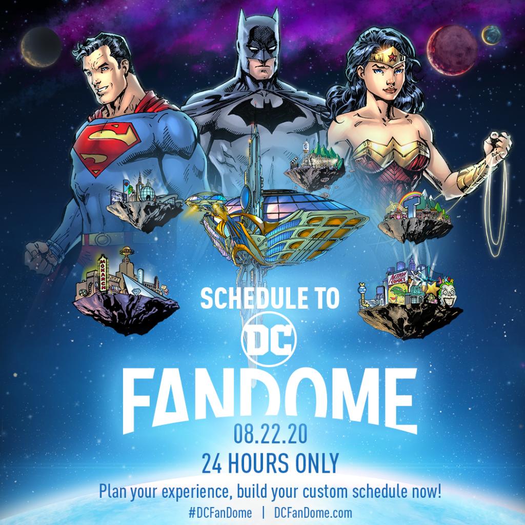 DCOfficial's tweet photo. You’re gonna need all 24 hours of #DCFanDome. Build your schedule, add it to your personal calendar, and even share it with friends to make sure you don’t miss a thing on August 22! https://t.co/DPbwcdzVWz https://t.co/4VTiacffm3