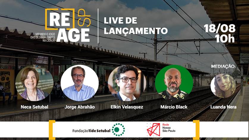nossasaopaulo's tweet photo. Falando em #ProgramaDeMetas, anote na agenda e participe conosco do Lançamento do RE(AGE) SP no dia 18 de agosto. A RNSP e a Fundação Tide Setubal se uniram para lançar uma agenda com 50 metas concretas para uma SP mais justa até 2030. #ReageSP https://t.co/R2Bsz3tnQ5