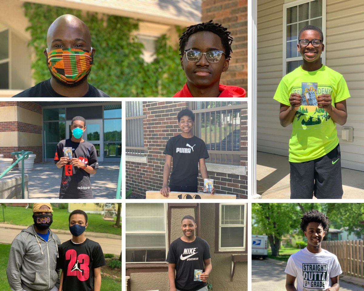 Nearly a dozen students completed our Pathways to Success program this year.  This year we couldn’t hold a ceremony, but mentors honored students by dropping off their reward. Congrats students! #25thAnniversary #100BlackMenOmaha #The100Way