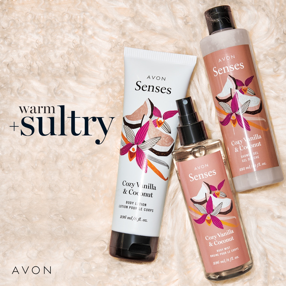 Surround yourself in a cloud of cozy vanilla, creamy coconut, and comforting chamomile. Made with shea butter and vitamin E, this luxurious body lotion leaves skin feeling soft and smooth. #Beauty #Bath #ShopAvon
go.youravon.com/3nvsr6