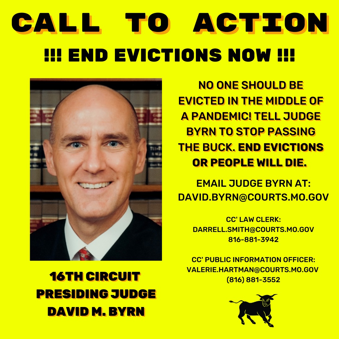 TAKE ACTION TODAY: DONATE to Krisi’s gofundme:  http://bit.ly/KrisiFund  CALL/EMAIL Judge David M. Byrn and demand a reinstatement of the eviction moratorium for six months