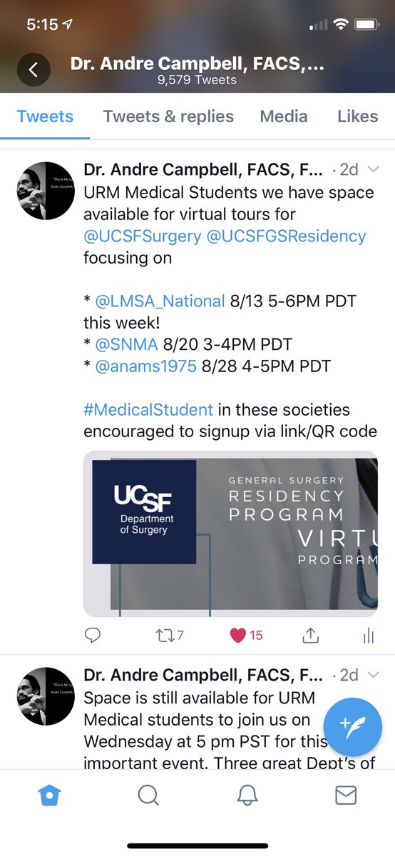 TraumaDocSF's tweet photo. Great outreach session for URM students interested in @UCSFSurgery, @Jasosamd, @MLinSurgery, @HPB_Surgeon, Dr Linda Reilly, @TraumaDocSF in attendance. Great discussion and more sessions to come! On 8/20, 8/28 and in September. #UCSFPROUD. Several more Virtual Tours Scheduled. https://t.co/1H1o9YK2Dl