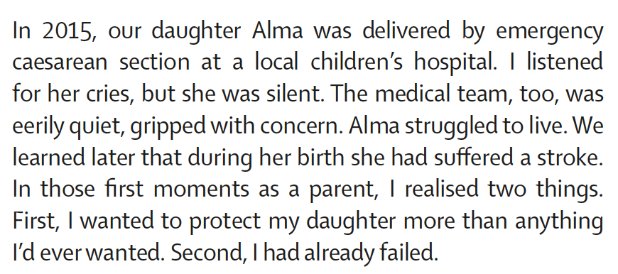 In my book, I wrote about our daughter's early days in the 
<a href="/UCSF/">UC San Francisco</a> NICU, the heroic caregivers who watched over her, and how people like them can empathize without burning out.

I'm honored that <a href="/TheLancet/">The Lancet</a> published a short essay based on that story today.

thelancet.com/journals/lance…