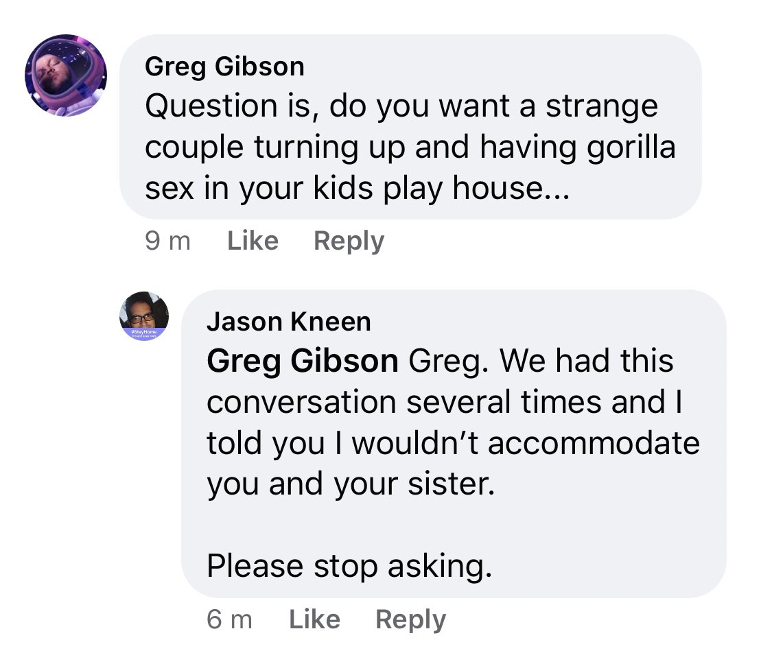 jasonkneen's tweet photo. Greg. You have to be better at this. #facebookabuse https://t.co/a0FFBnOkGk