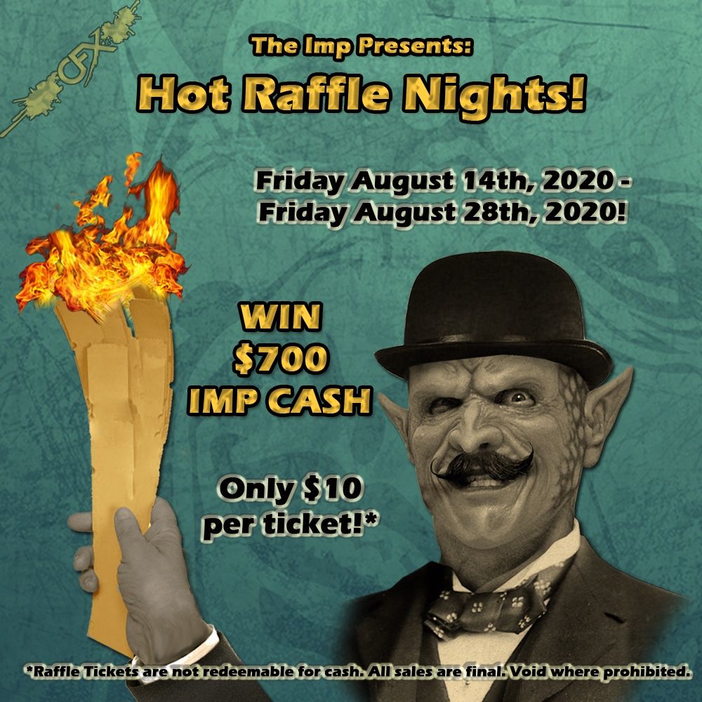 CFXunmasked's tweet photo. HOT RAFFLE NIGHTS ARE HERE!
That’s right! For only $10 you can enter the raffle for YOUR chance to WIN $700 in #ImpCash to be used on any items at #CFX! Begins today through 8/28/2020 at 12:30pm! Winner will be announced via #CFXLIVE!
RAFFLE ON: https://t.co/zsXXnbUtLZ https://t.co/5YIB6R0tcb