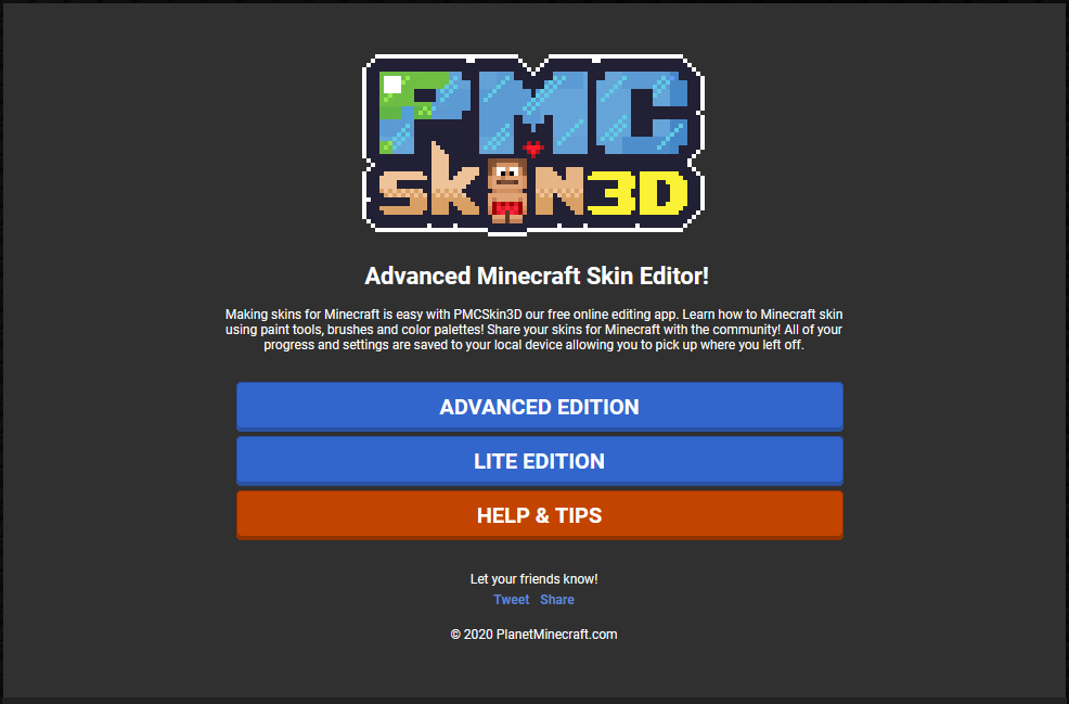 PlanetMinecraft on X: We now have a LITE version of PMCSkin3D! The lite  version is more compact and approachable! #Minecraft We hope this helps  introduce even more artists to skin making and