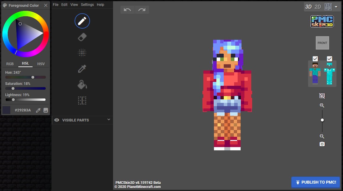 PlanetMinecraft on X: We now have a LITE version of PMCSkin3D! The lite  version is more compact and approachable! #Minecraft We hope this helps  introduce even more artists to skin making and