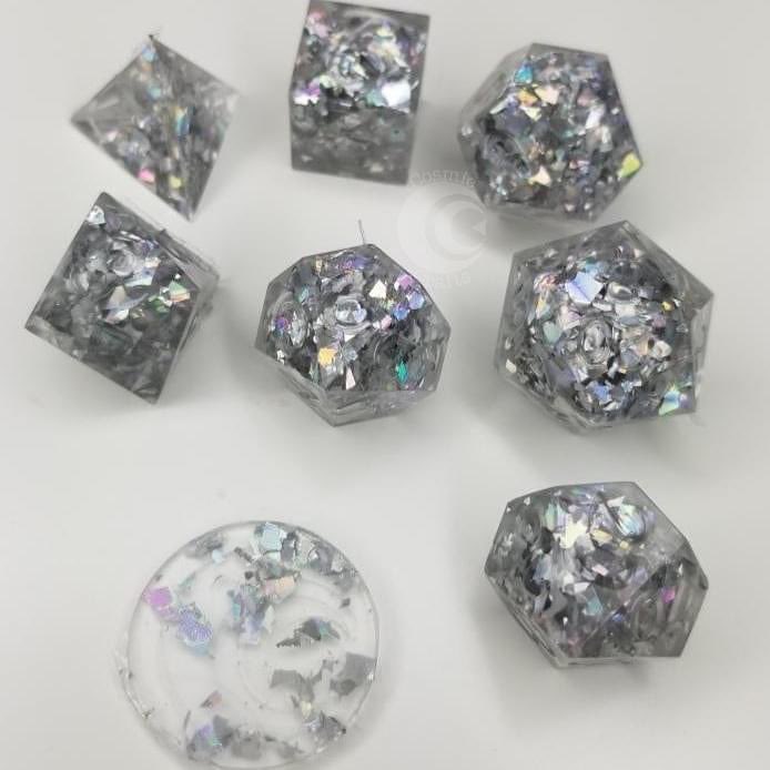 cosmiccrafts's tweet photo. Discotheque

(unfinished)

Hopefully your character can survive the dicso inferno sparked by these dice! Purchasing these sparkly gems may help you to bust that necessary move in your campaign, so moonwalk this set into your cart today!

For sale on 9/1 at https://t.co/c3zgixVRH3 https://t.co/YgtUSKYriF