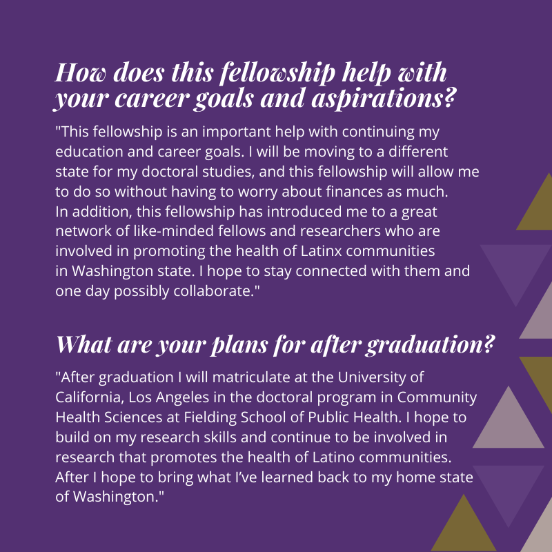 UWgsee's tweet photo. This month's Humans of GO-MAP features alumnus Gabino!
Gabino (he/him) is a Latino Center for Health Student Scholars Fellow. He graduated from the UW in Spring 2020 with a Master's of Public Health. Check out his story!
#UWGradSchool #UWGOMAP #HumansofGOMAP #LCH #GOMAPAlumni https://t.co/yXfgvzwxBi