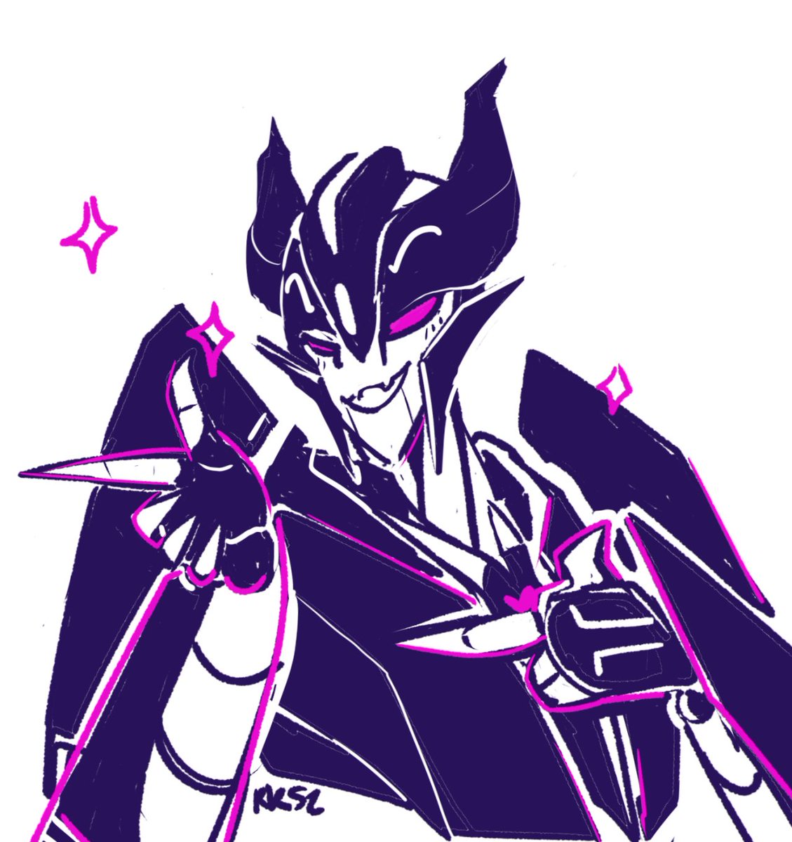 "Why join the Decepticons when you can join me?

does Megatron have 6 extra arms? No~ 

does Megatron have my style and grace? No~

does Megatron have a sexy voice? . . . ok fine I'll concede there

I'm better, I should be in charge, simple as that~"