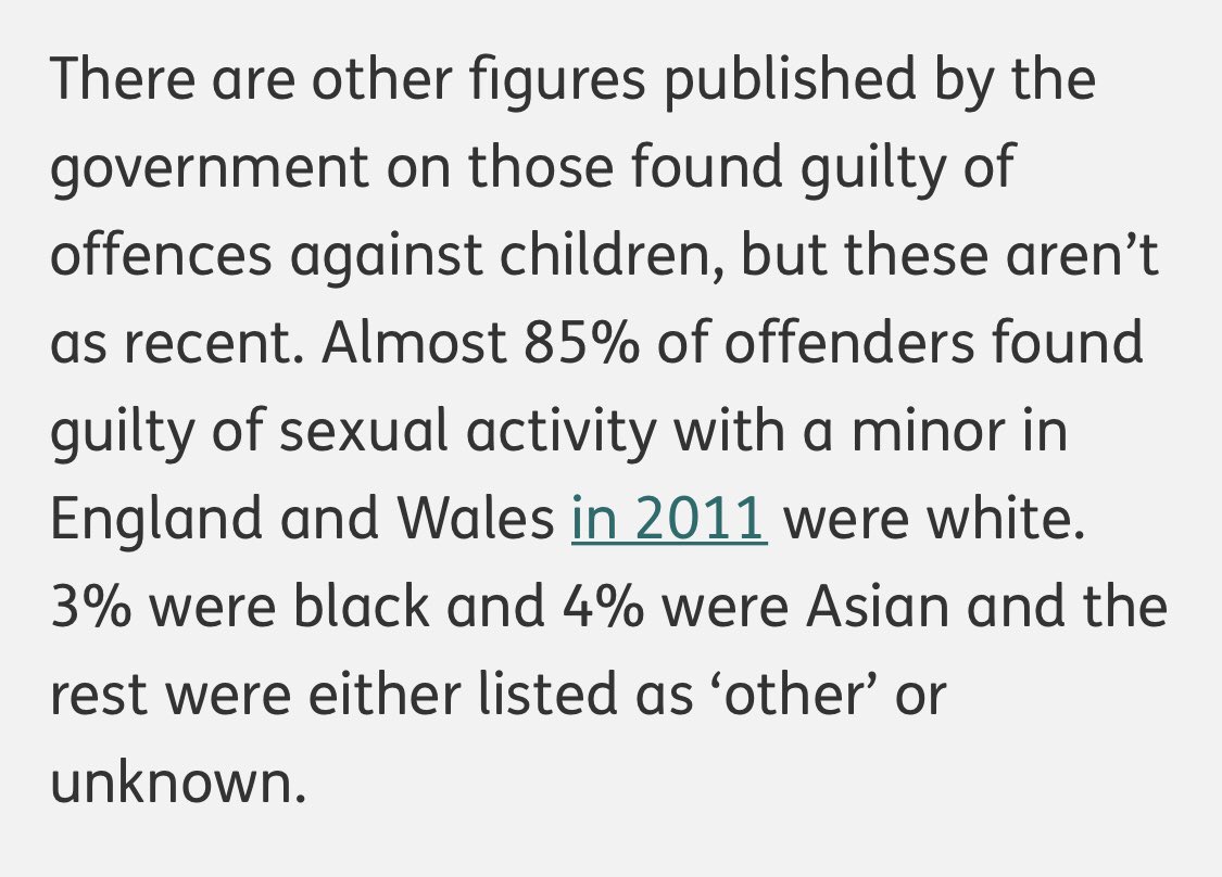 SGthing's tweet photo. @forcedintocare The majority of pedophiles in the UK are white you racist knobhead. By a huge margin too. Maybe stop believing what MSM tells you and actually do some research. You won’t look like such a prick. https://t.co/2oq48YRXxC