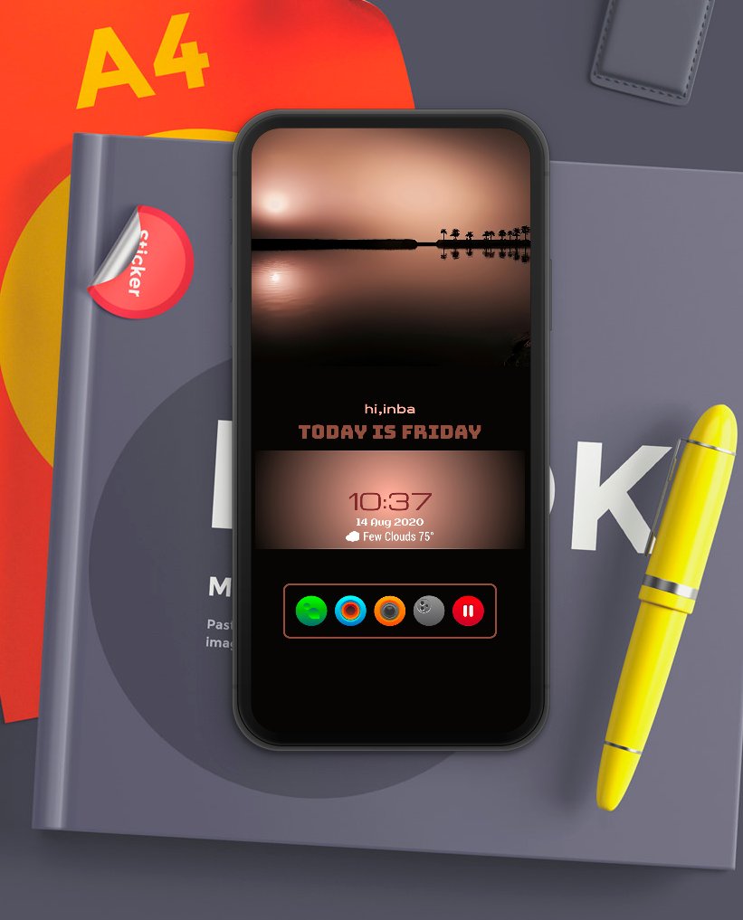 inbaraju_d's tweet photo. Today's night setup
Wall by @Jucemy
Launcher @Nova_Launcher
Widget - Finesta Kwgt by @RajjAryaa mod by me
Dock Widget by me
Icons - Wedus by @Payrun76
HS2i template by @design_ironic @Jeisonv62840567
#Android #Homeacreen #Kwgt https://t.co/9utf7iLJWK