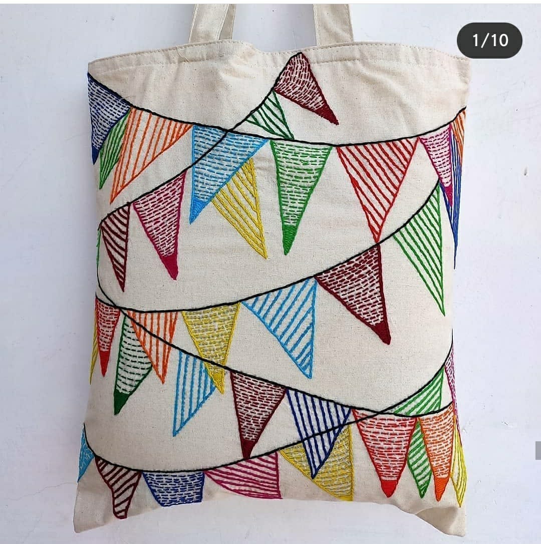Trying to sell some of our hand embroidered tote bags tonight.Fabric cotton, pre - washed, pre shrunk and colourfast. Size 15 x 16.5 inches. Each Rs.650 including shipping within India. To order please DM. Mode of payment bank transfer. Posting more designs. #Thread