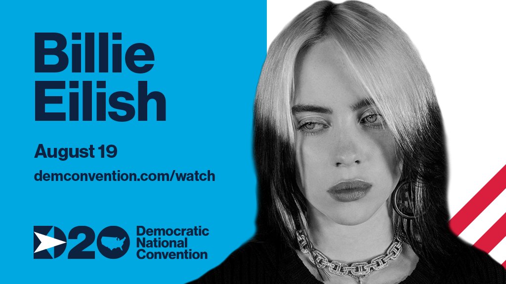 Billie is performing at the Democratic National Convention on Wednesday, August 19. Tune in, and for more information on registering to vote, visit billieeilish.com/vote