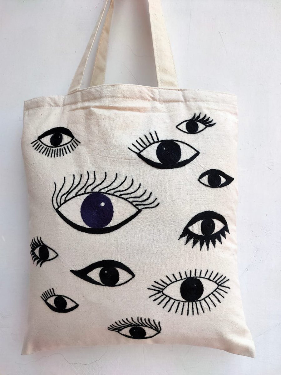 Trying to sell some of our hand embroidered tote bags tonight.Fabric cotton, pre - washed, pre shrunk and colourfast. Size 15 x 16.5 inches. Each Rs.650 including shipping within India. To order please DM. Mode of payment bank transfer. Posting more designs.  #Thread