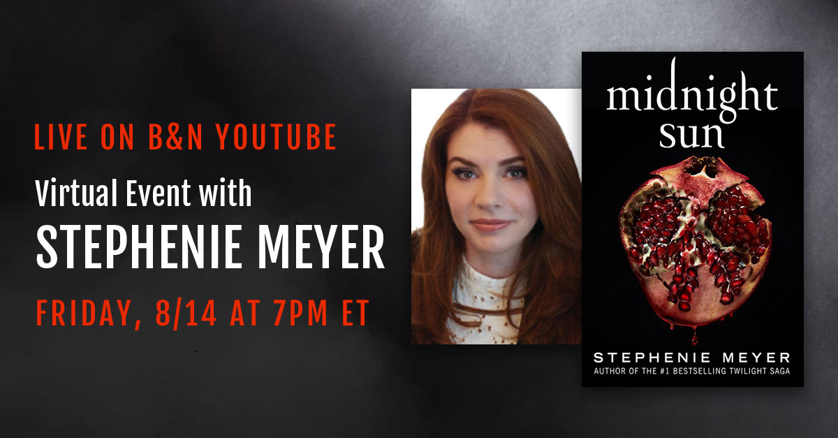 Fickle Fish Films (@ficklefishfilms) on Twitter photo TONIGHT at 7 pm ET on the <a href="/BNBuzz/">Barnes & Noble</a> YouTube Channel, watch the #MidnightSun event with Stephenie! youtube.com/channel/UCu1GZ⦠TONIGHT at 7 pm ET on the <a href="/BNBuzz/">Barnes & Noble</a> YouTube Channel, watch the #MidnightSun event with Stephenie! youtube.com/channel/UCu1GZā¦
