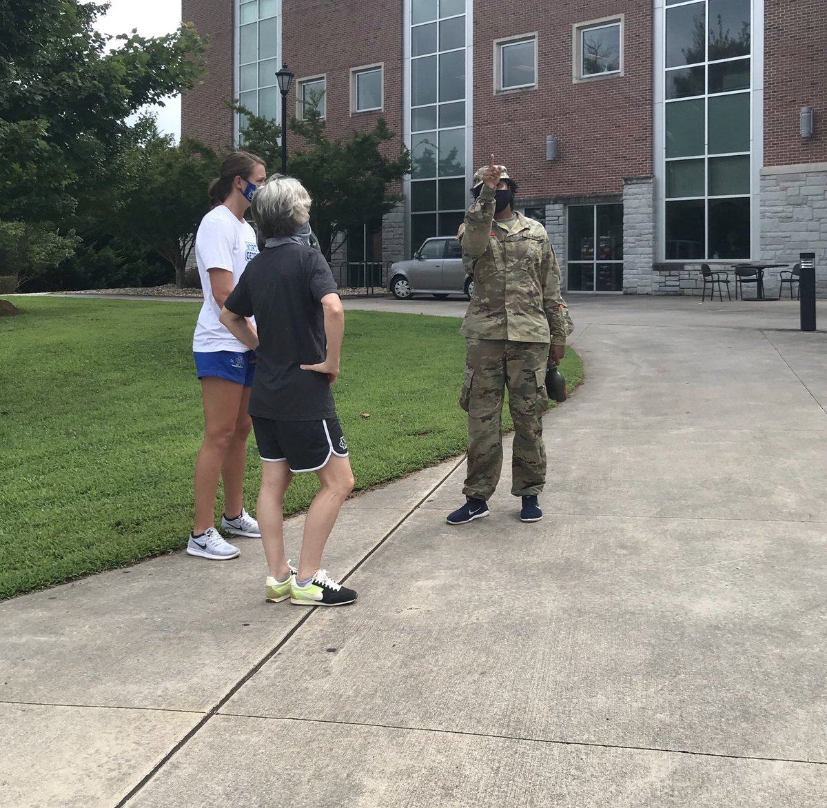 Seeing freshman <a href="/kamicollins31/">Kamryn Collins🤩</a> today as she finishes up FROG Week made our day. She is 1 of only 2 to be a Student Athlete and a Cadet. We are so proud of you Kam! 💙 #DoTheWork