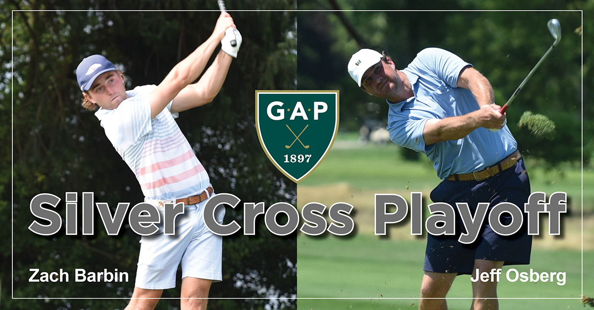 GAofPhilly's tweet photo. LIVE SCORING: Silver Cross Award Playoff at @1912CLUB.

Pine Valley's Jeff Osberg

vs.

Loch Nairn's Zach Barbin

https://t.co/2ZNBWQyPZn https://t.co/r7cpUdV5wu