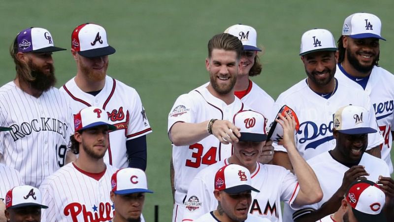 SportsArePhilly's tweet photo. The Harper &amp; Realmuto bromance is real #RingTheBell https://t.co/ucduAL6SID