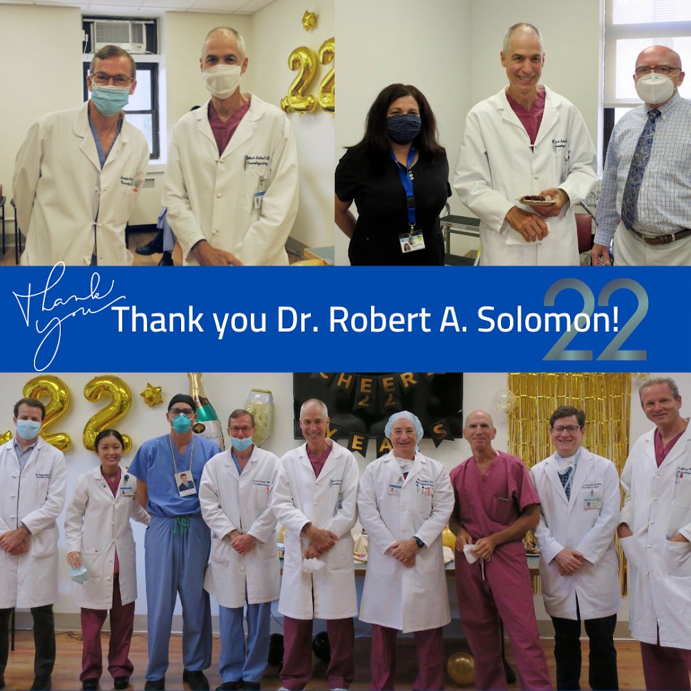 We thank Dr. Robert A. Solomon for his exceptional service &amp; leadership as department chair since 1997. We look forward to his continuing contribution as a physician, teacher, &amp; researcher. Once again, congrats to Dr. E. Sander Connolly Jr. as the new chair. #leadershipgoals