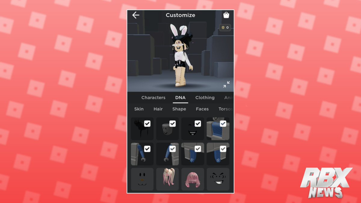 Rbxnews On Twitter It Appears Roblox Mobile Has Received Yet Another Update This Time Adding A New Dna Section To The Avatar Editor Stuff Like Your Hair Face And Body Type - roblox avatar says false