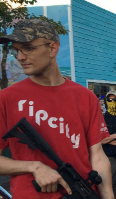 Skylor Jernigan: violent rhetoric, has threatened to "cut antifa throats." Recently seen at the Seaside "flag wave" open carrying a rifle. Intercepted intel indicates he'll be part of Duncomb's security on A15. https://twitter.com/PDXshield/status/1274513860645605386 https://twitter.com/RoseCityAntifa/status/1282443979607293952 #PDXfash  #fashcard