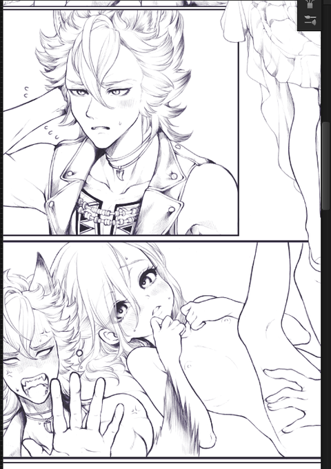 次の幻覚はろりこんおぢさん度強いよ🧔ろりとしょたしか描かないから16歳🐺くん難しい🧔💦 