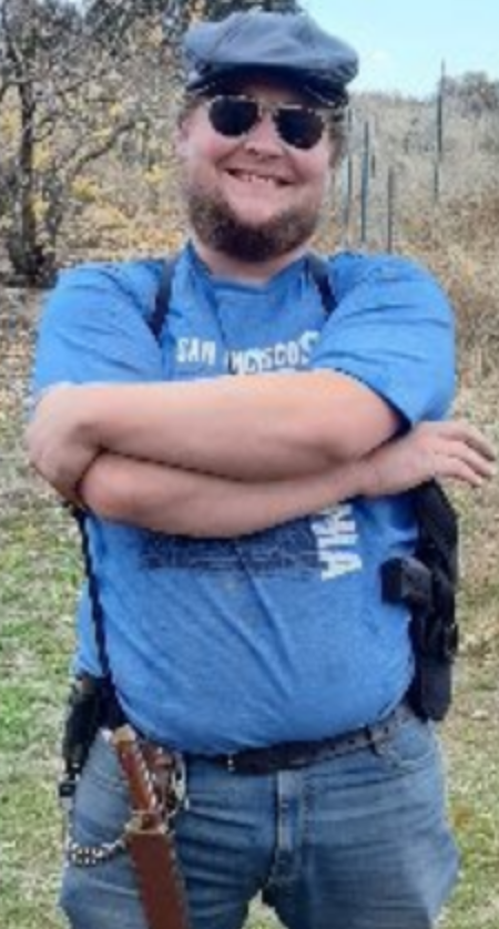 James Harris: frequent attendee of fashy gatherings, frequently armed. Recently attended Seaside flag wave, and pictured in attendance in several events coordinated by Haley Adams. Frequently pictured with a sidearm and a long, rigid knife. #PDXfash  #fashcard