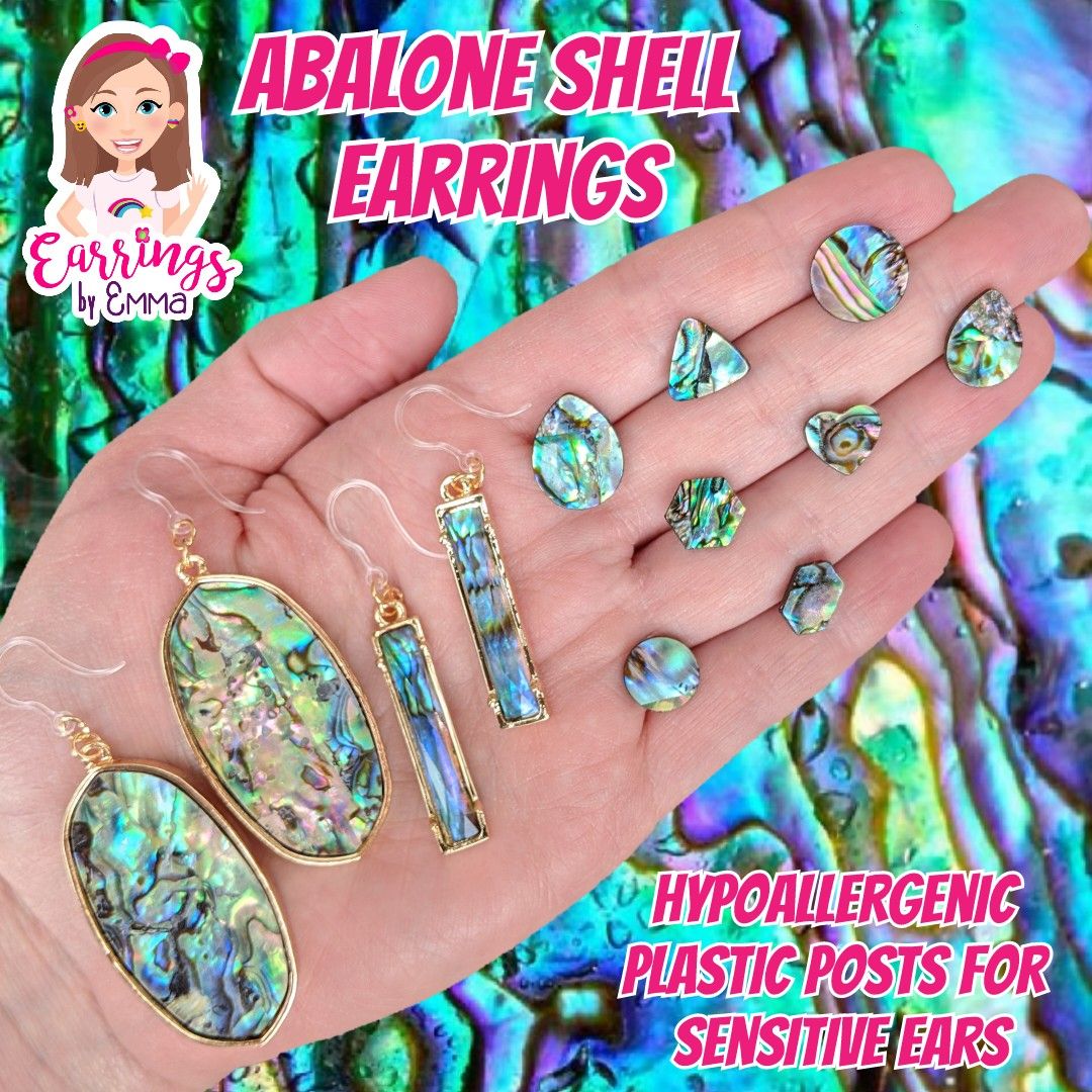 ✨ Check out our stunning Abalone Earrings! 💕 Made with hypoallergenic plastic posts for sensitive ears! ✨

#Abalone #abaloneshell #abalonejewelry #abaloneearrings