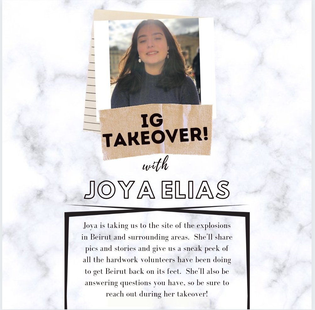 LVForLebanon's tweet photo. It's takeover time! @EliasJoya is an activist living in Beirut and she's taking over our IG stories right now! Join us! Questions welcomed. 😁🇱🇧❤ #LVforLebanon https://t.co/v2JTFao2V5