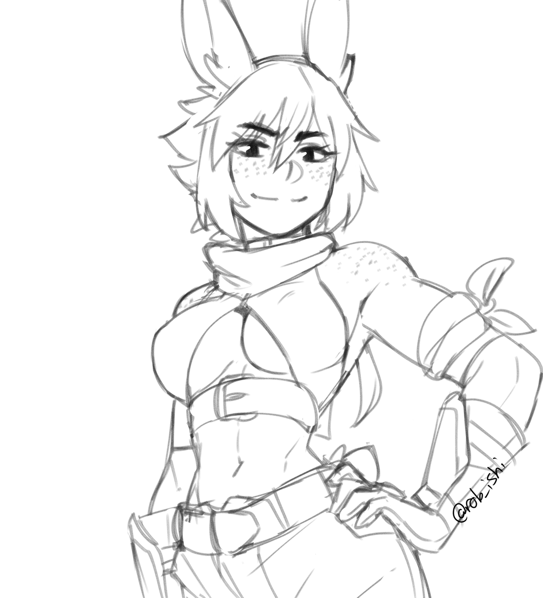 rob_ishi's tweet photo. Underboob won, so have a tomboy bunny https://t.co/3eWSLO15qF