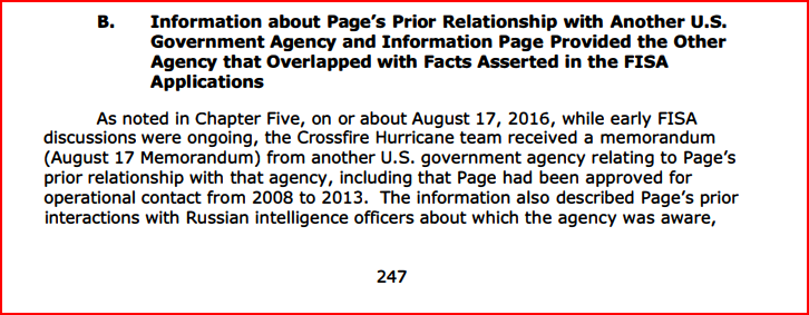Here are some screenshots from relevant portions of the IG report about Clinesmith. There are more mundane ones I will share later. Mentioned 218 times. Please read them. For those asking, it starts on page 248 of the report and 287 of the PDF.  https://www.justice.gov/storage/120919-examination.pdf