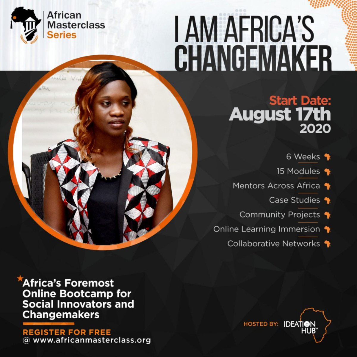 Get involved now , only 3 day left .Let's update our knowledge with this exciting program 
africanmasterclass.org

 #AfricanMasterClassSeries #AfricanSocialEntrepreneurs #AfricanChangemakers #NonProfit #SocialSector #DevelopmentSector #SocialChange #SocialInnovation
#SDGs2030