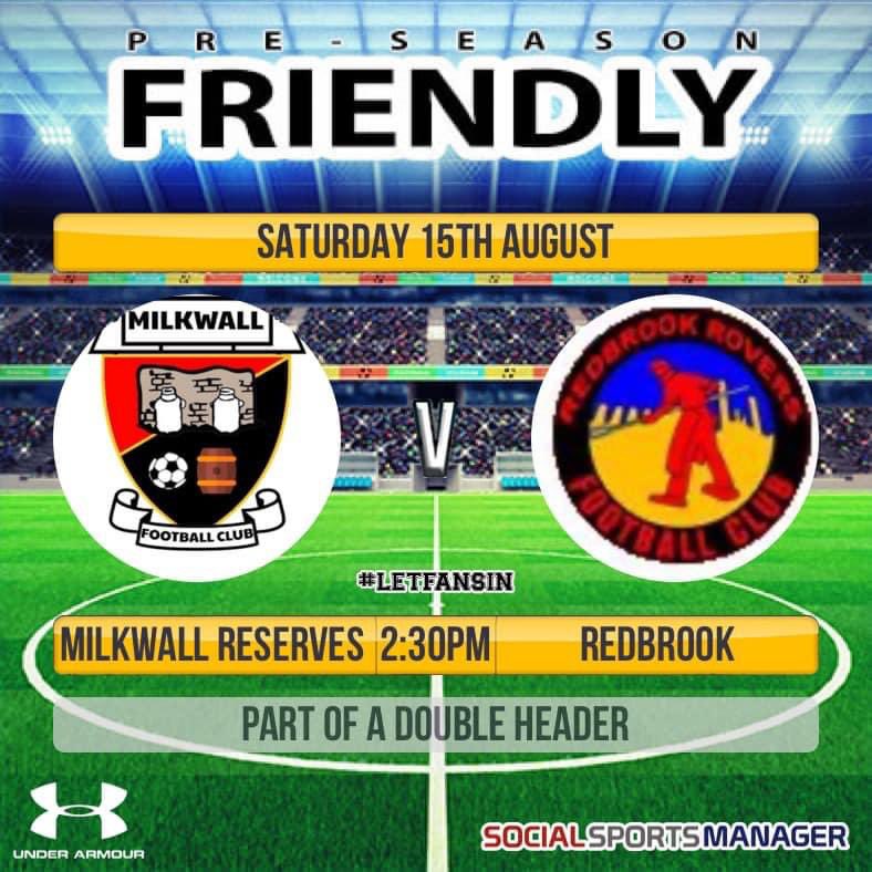 MilkwallAFC's tweet photo. Super Saturday 

Double Header for Milkwall tomorrow 

Bar open from 12pm and social distance guidelines will be in place.

Game on

#UpTheWall https://t.co/GcnHAONRcu