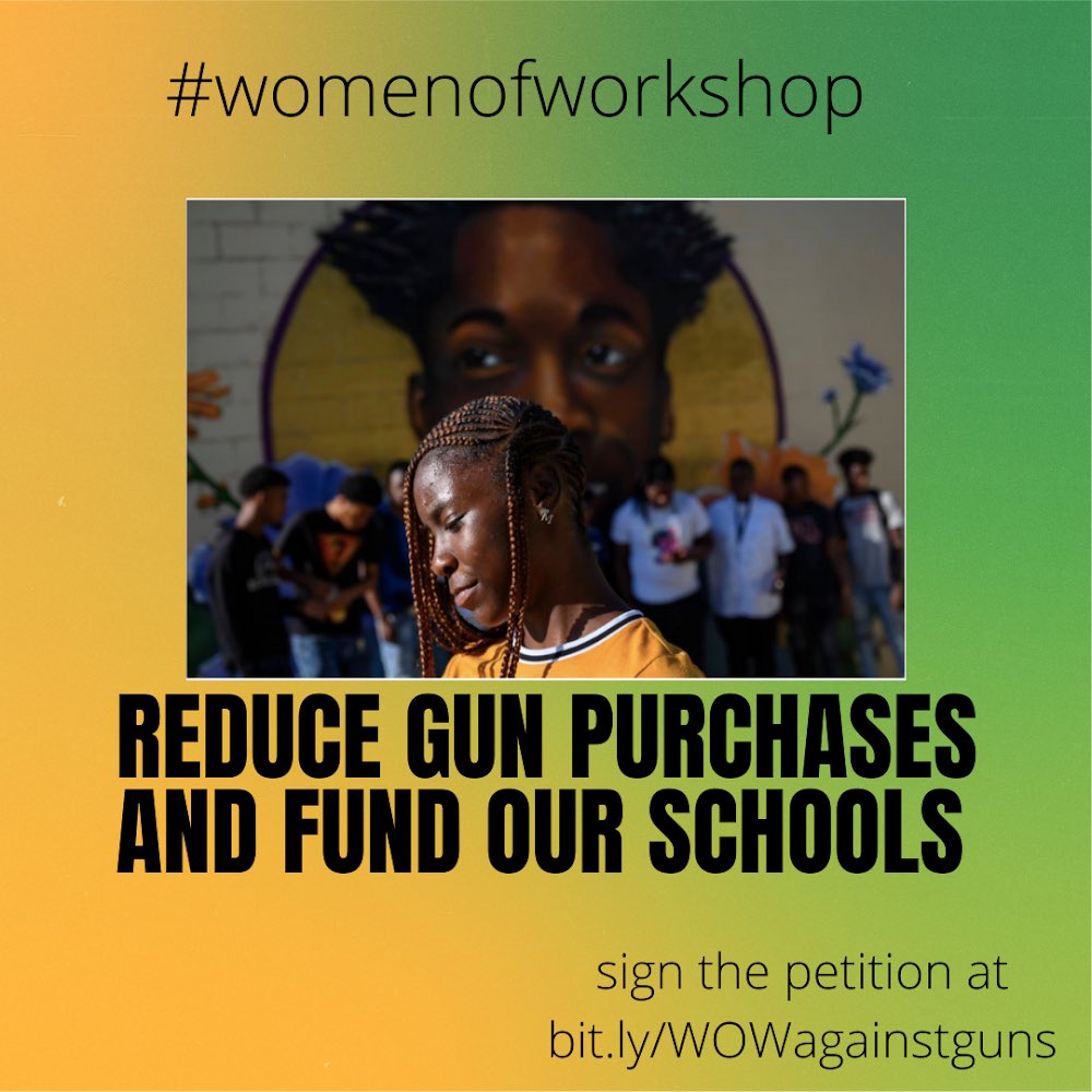 Miss_Swetha's tweet photo. Join @the_workshop_school on Instagram live at 3pm to see the hard work that #womenofworkshop has put into this campaign against gun violence!! https://t.co/qZymsNBvGu