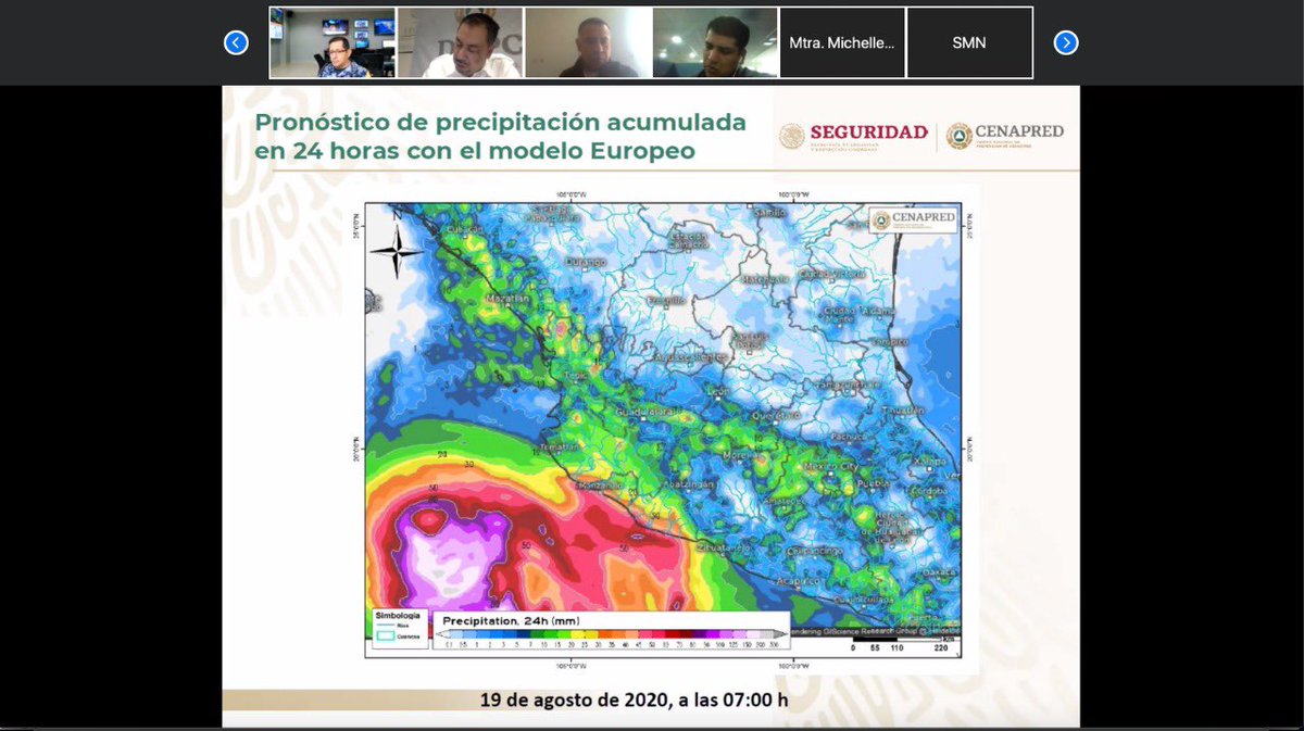 CNPC_MX's tweet photo. 🌪 Hoy se reunió el Grupo Interinstitucional de Análisis y Coordinación de Ciclones Tropicales #GIACT-CT para coordinar las acciones preventivas y operativas ante las #ZonasDeInestabilidad con potencial ciclónico que se desarrollan en el #OcéanoPacífico y están en vigilancia. https://t.co/NFLStaUumg