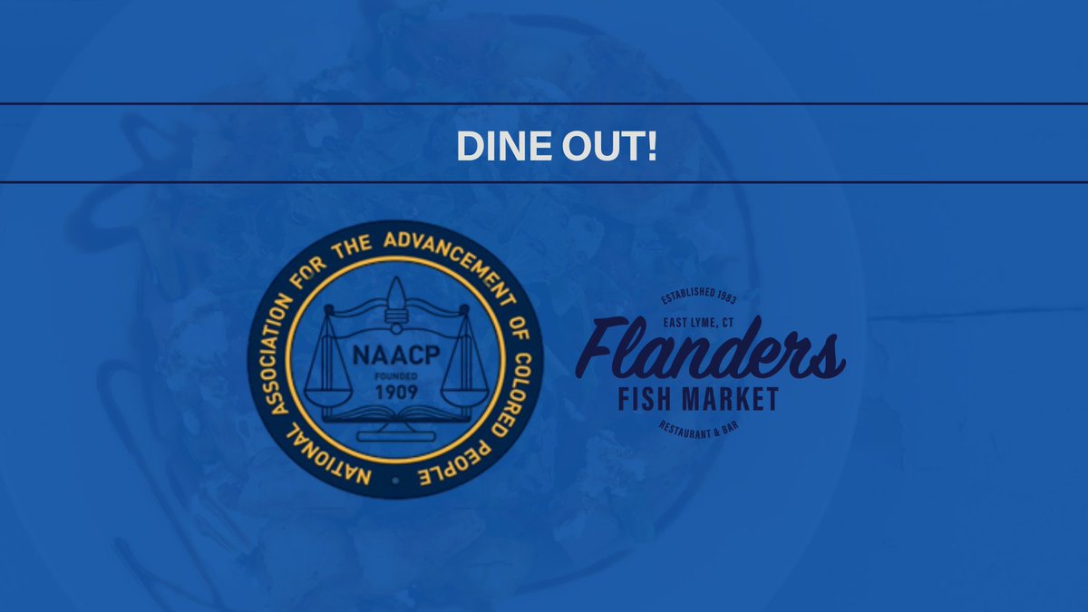 Join us next Wed 8/19 from 5-8PM for a #DineOut to benefit the <a href="/NaacpNLCT/">New London NAACP</a> <a href="/NAACP/">NAACP</a>. A portion of proceeds from dinners sold between 5-8p will be donated to this great organization. Delicious food for a great cause! #NAACP #blacklivesmatter #flandersfish