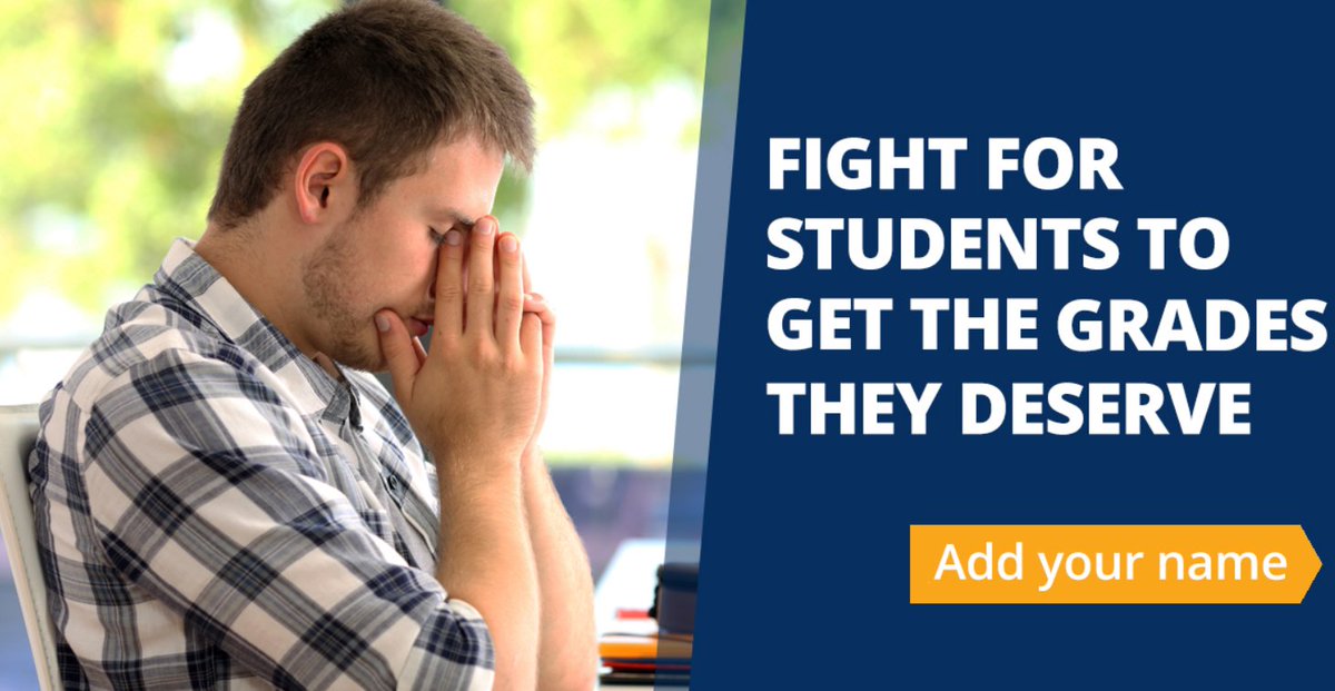 Sign our petition for fair #AlevelResults
1. apologise to students unfairly marked down
2. award students what they deserve (instead of penalising them for their school's reputation)
3. guarantee unfairly lost Uni places will be reinstated

cambridgeshirelibdems.org.uk/fair_a-level_g…

@PTJoelLamy