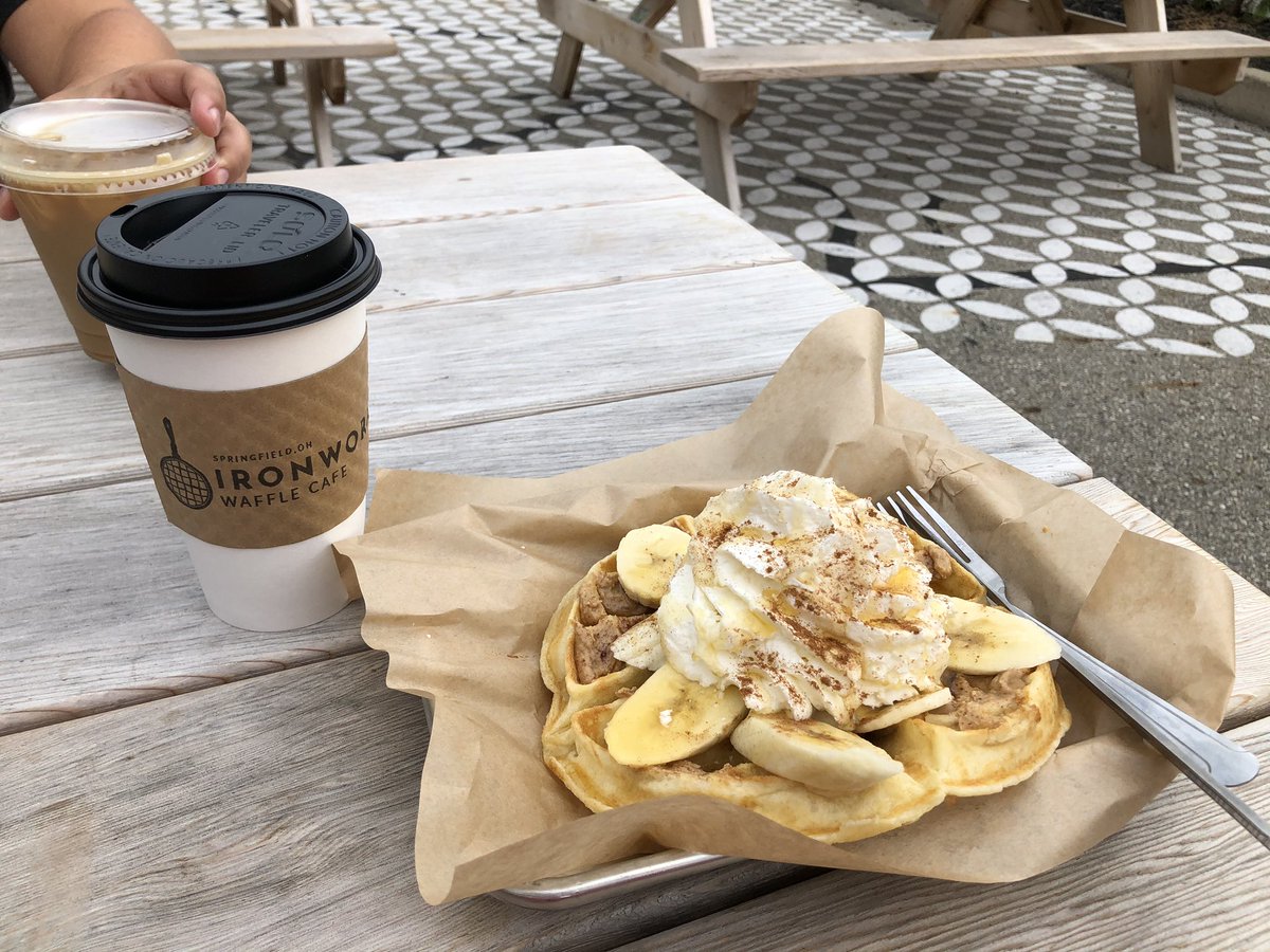 SandersGISA's tweet image. Happy Friday, Friday, Friday!!! I got to sneak in breakfast with my girl @_asanders7 @COhatchLife Iron Works Waffle Cafe’ before she moves back to OSU this weekend!!🥰🥰