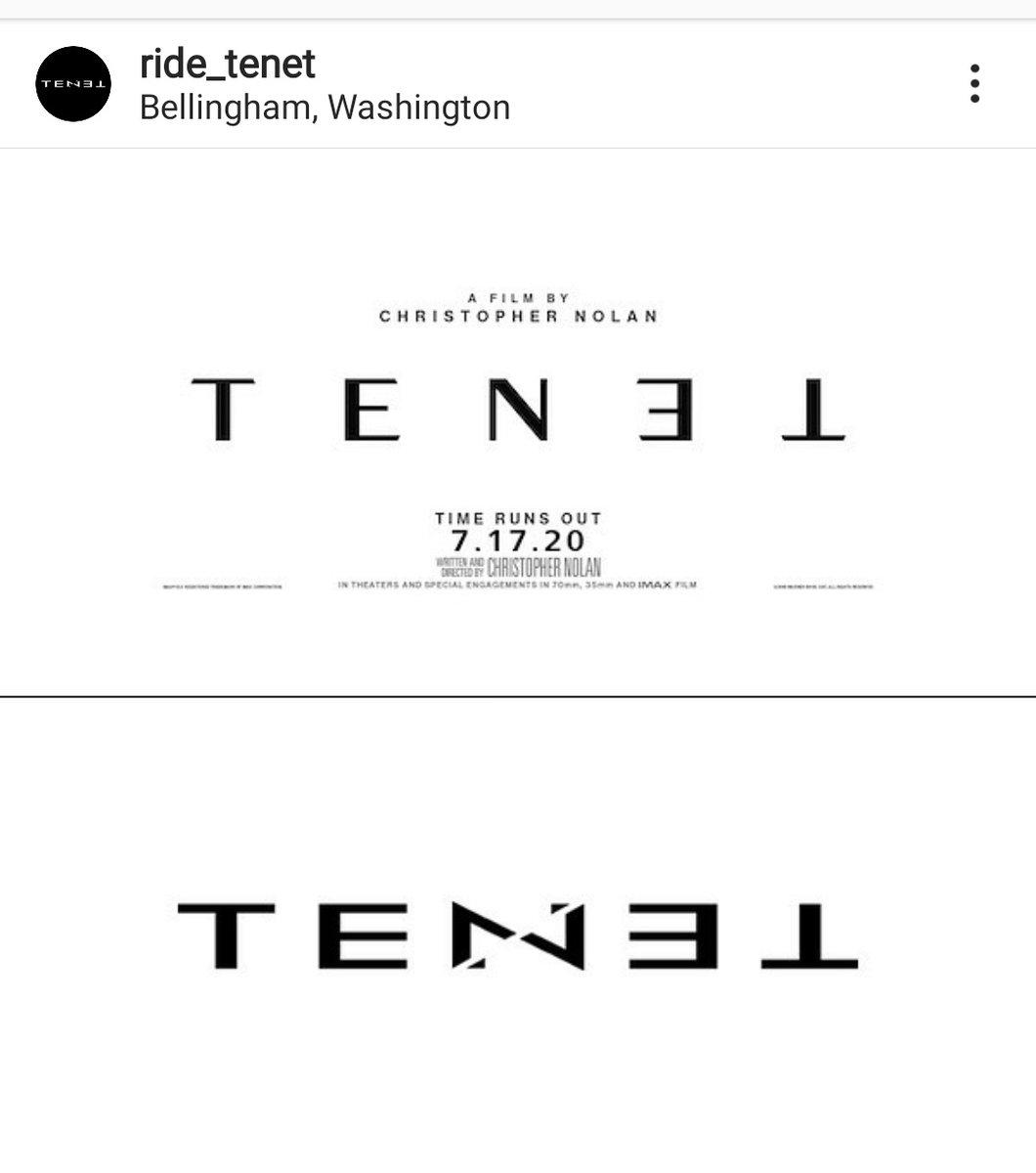 Turns out a bicycle brand, Tenet, already had a frightfully similar logo. +