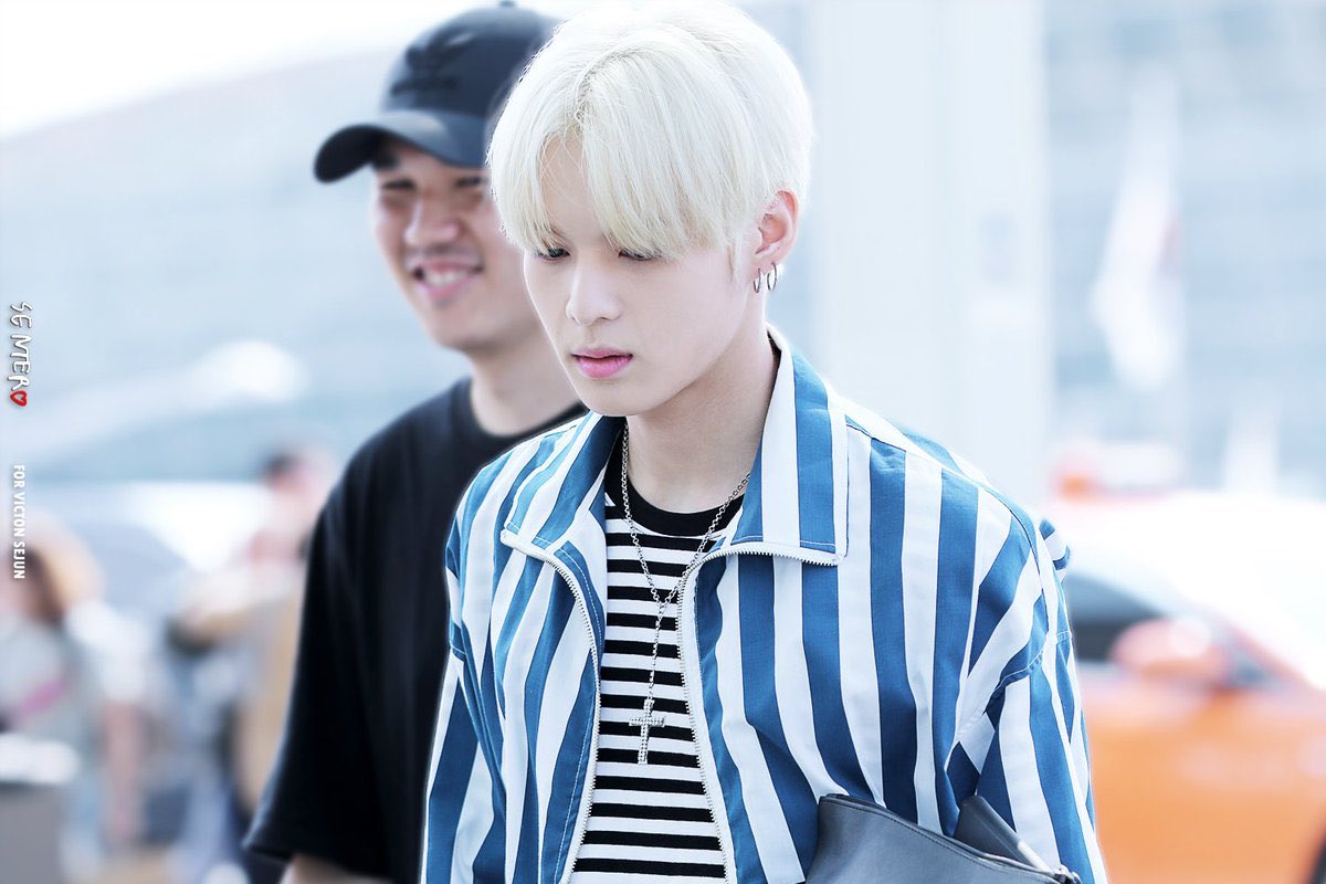 — Lim Sejun with blonde hair; a long thread  #VICTON  #빅톤