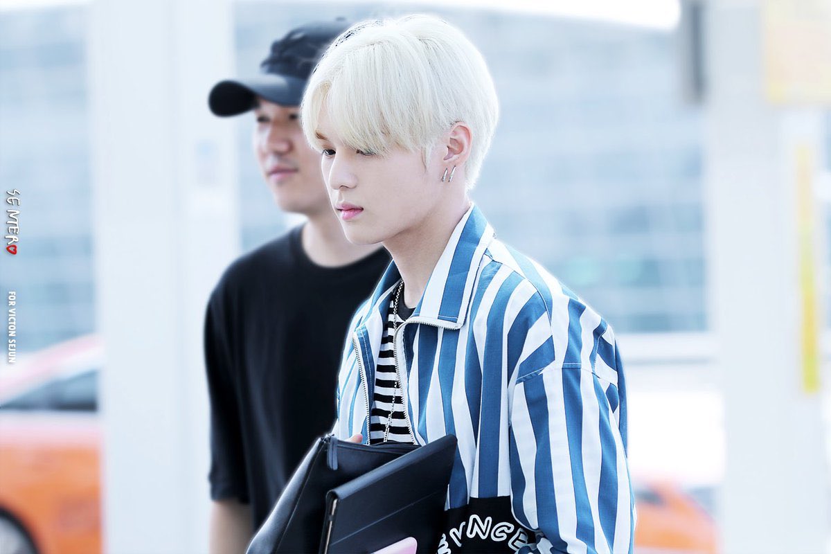 — Lim Sejun with blonde hair; a long thread  #VICTON  #빅톤