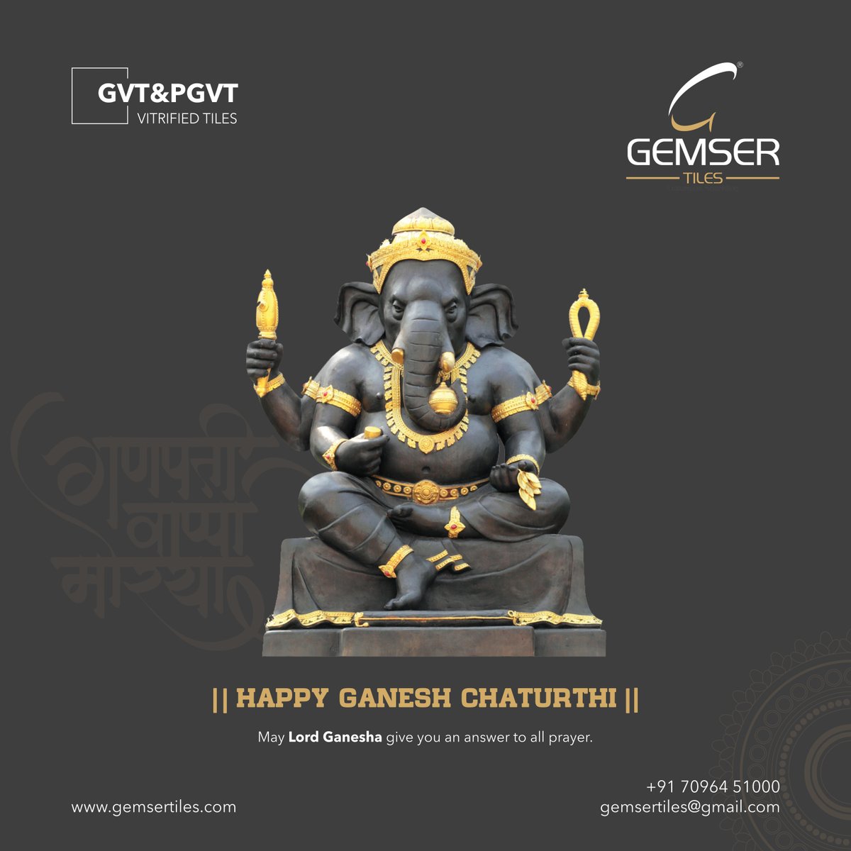 gemsertiles's tweet photo. Greetings on the auspicious festival of #गणेश_चतुर्थी. May the blessings of श्री गणेश always be upon us. May there be joy and prosperity all over.

#gemsertiles #HappyGaneshChaturthi #GaneshChaturthi #Ganpati #ganpatibappa #गणपती_बाप्पा_मोरया #GaneshaChaturthi2020 #festivals https://t.co/nY7pBav0q9