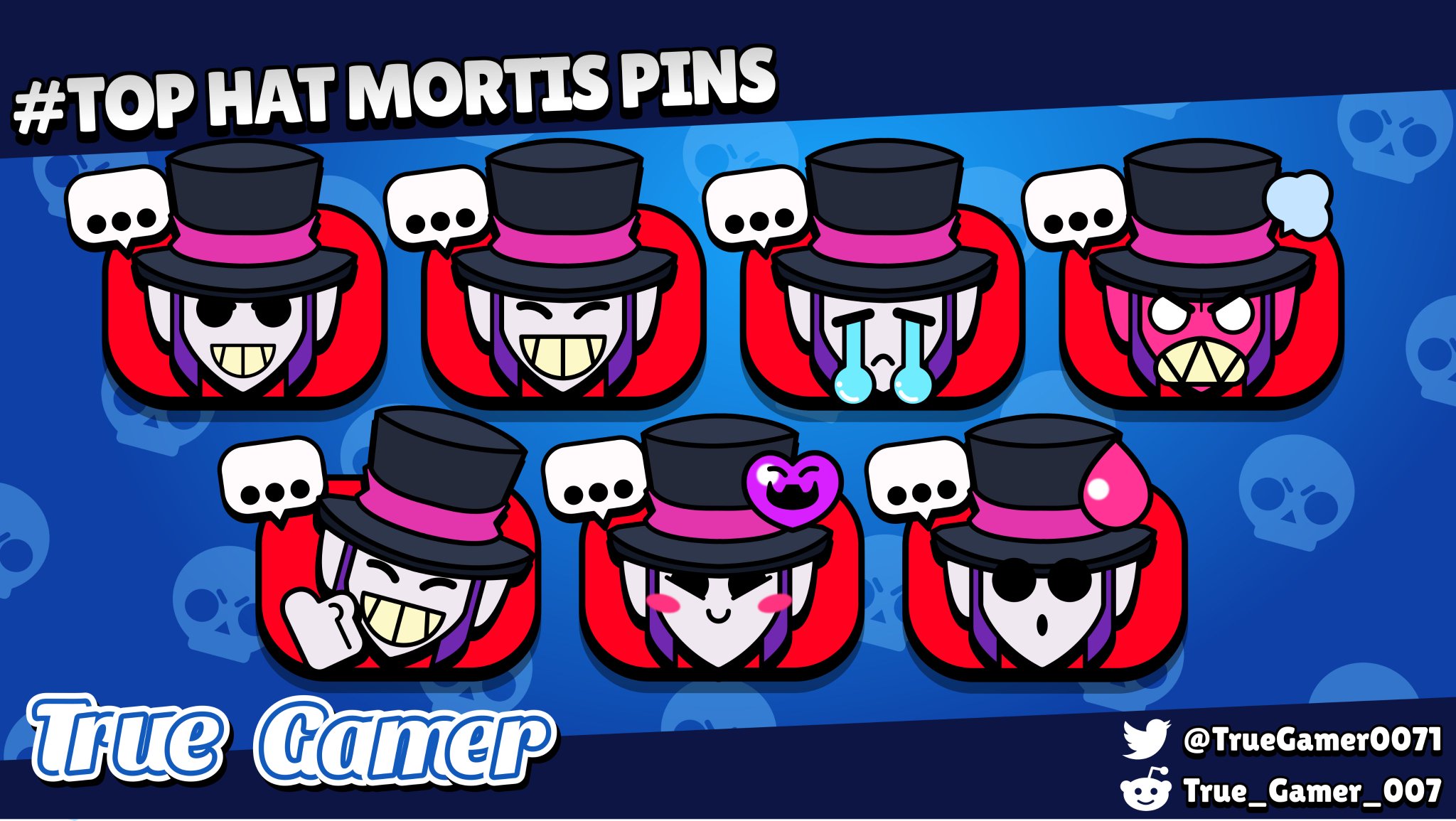 Truegamer007 On Twitter Brawlstars Brawlerpins Tophatmortis Mortis Bringer Of Doom Top Hat Mortis Pins Skin Count 78 108 - brawl stars pfp mortis