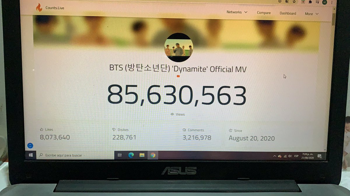 bitissss's tweet photo. Porfavorrr sigan las reproducciones están subiendo demasiado lento, den RT para que más Army se enteren, necesitamos máxima difusión ‼️‼️‼️@BTS_twt #DynamiteBTS https://t.co/2wDVmVqIJj
