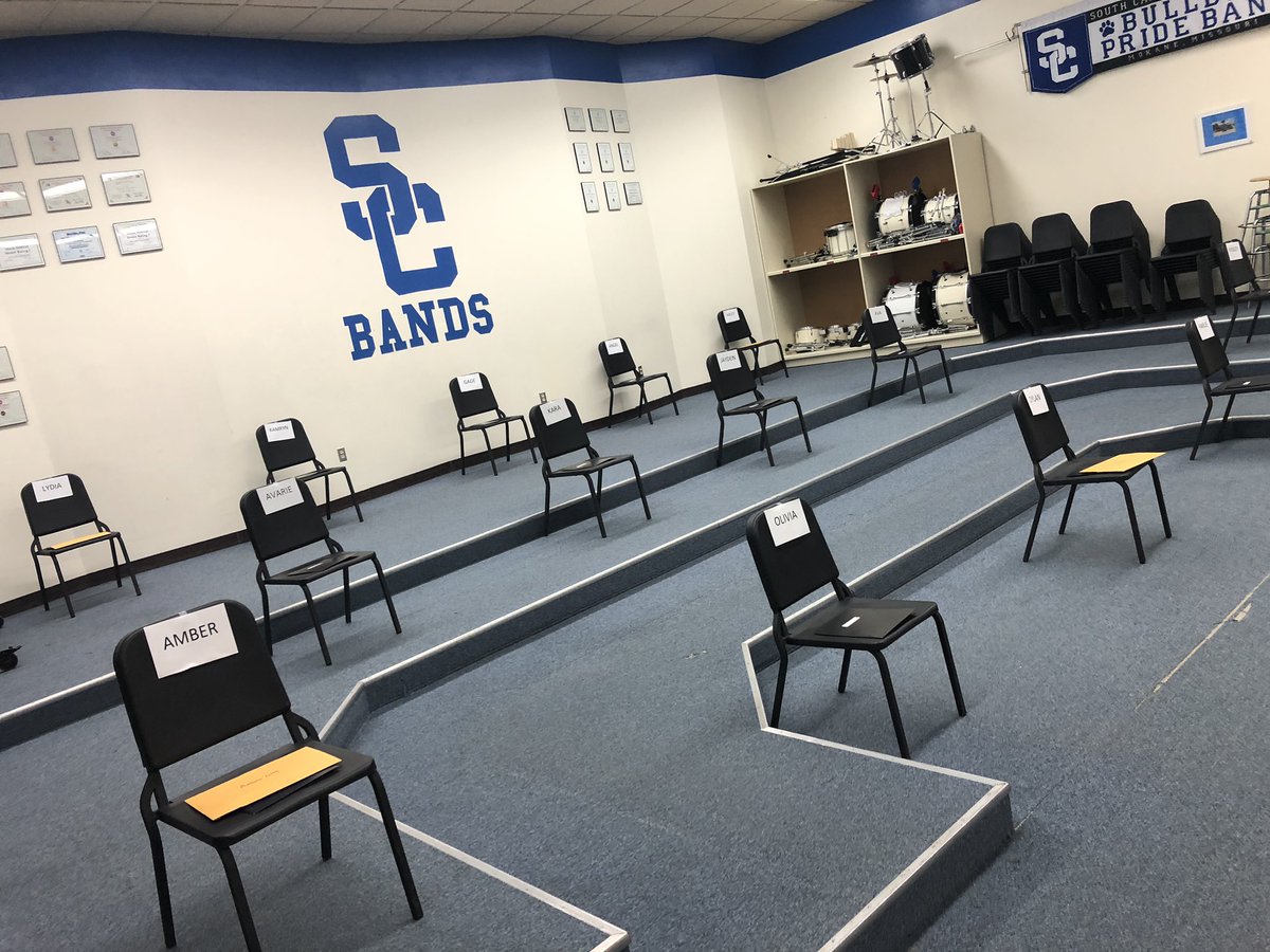 socallawaybands's tweet photo. South Callaway Bands and Choir are ready to kick off a brand new school year on Monday. While our rehearsal spaces might look a little different, our high expectations for excellence remain the same. #SCband60 #SCchoir60 #SCMSbands 🎶 #SCPride21 https://t.co/jtflAUlyNM