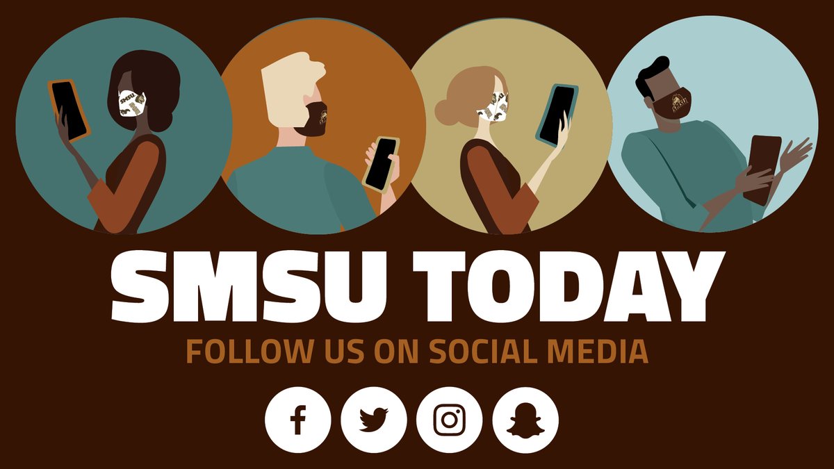 SMSUToday's tweet photo. If you're new to campus, a great way to stay connected is to follow SMSU Today on social media. Share with a friend. News and announcements are posted on our webpage: https://t.co/zramkmPXp7 #MustangsReturn https://t.co/jymViGYJyf