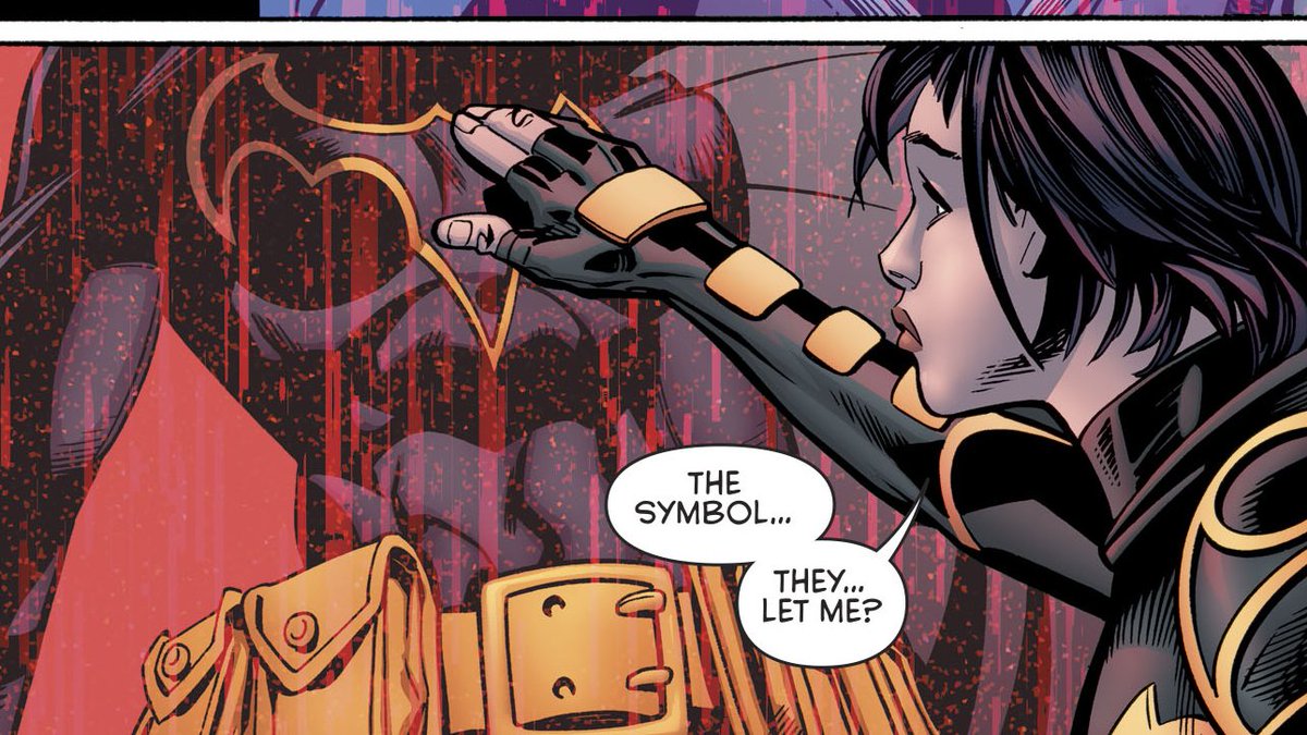 So let's look at the true context of Orphan identity. We know Tynion wanted to give Orphan a bat symbol but was denied. A point he continued to twist in not just Cass but fans that fact. Probably no doubt to point out why she should have one.